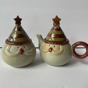 Festive Santa Teapot and Sugar Bowl Set